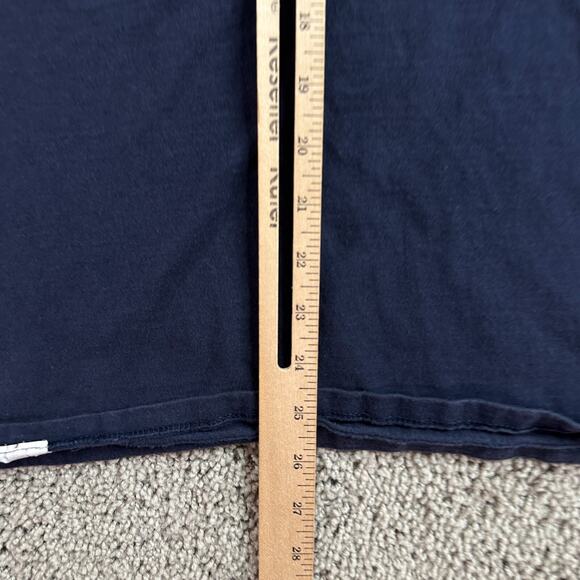 Champion Shirt Mens Medium Blue Signature World Flag Logo Short Sleeve FLAW - Picture 7 of 9